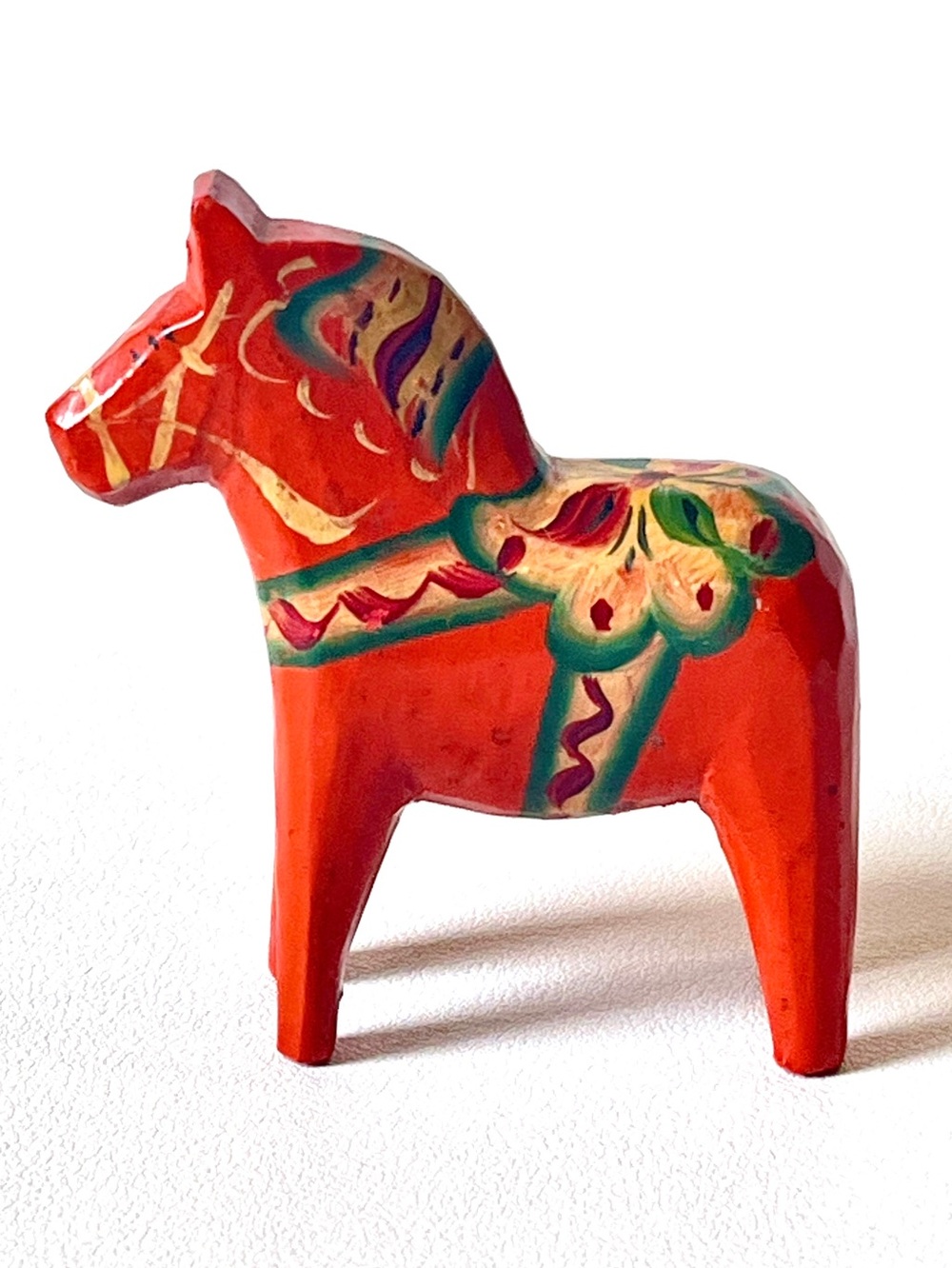 Dala Horse Vintage Swedish Hand Painted Nils Olsson Mid Century Scandi Folk Art